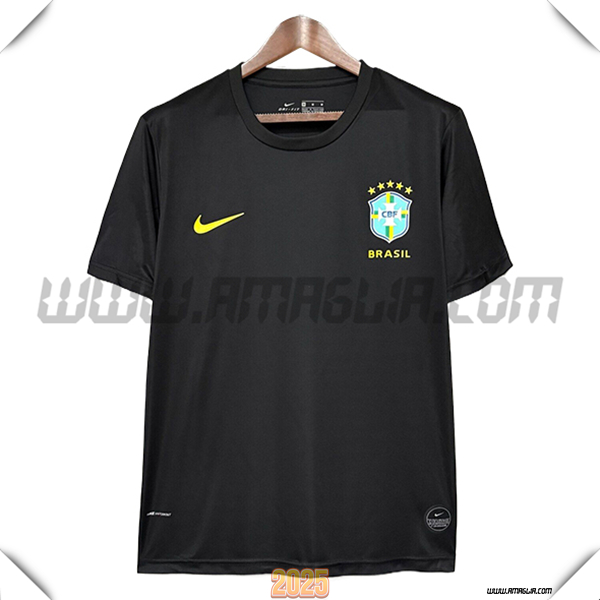 T Shirt Allenamento Brasile Nero 2025 2026