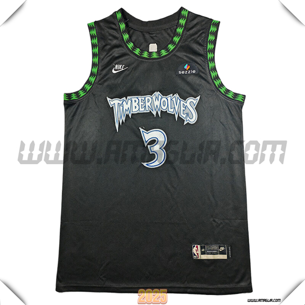 Maglia Minnesota Timberwolves (McDANIELS #3) 2025/26 Nero/Verde