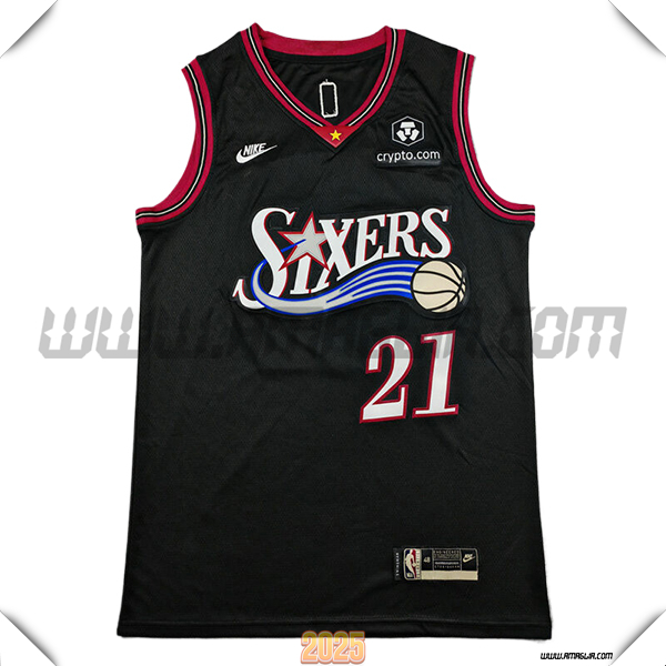 Maglia Philadelphia 76ers (EMBIID #21) 2025/26 Nero/Rosso
