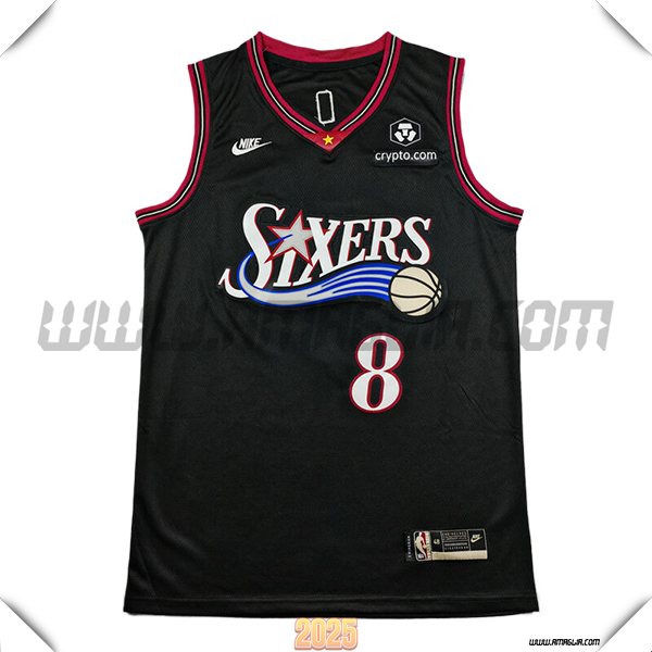 Maglia Philadelphia 76ers (GEORGE #8) 2025/26 Nero/Rosso