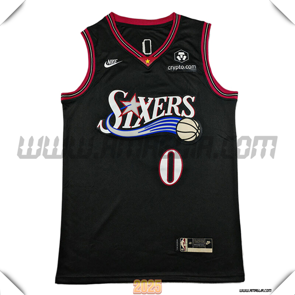 Maglia Philadelphia 76ers (MAXEY #0) 2025/26 Nero/Rosso