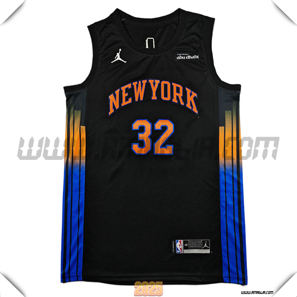 Maglia New York Knicks (TDWNS #32) 2025/26 Nero/Blu/Arancia