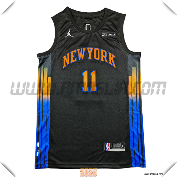 Maglia New York Knicks (MarroneSON #11) 2025/26 Nero/Blu/Arancia