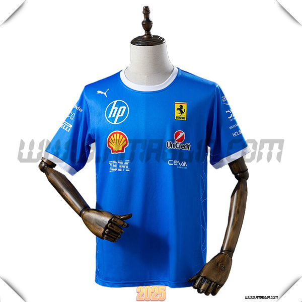 Maglietta Scuderia Ferrari Team Blu 2025