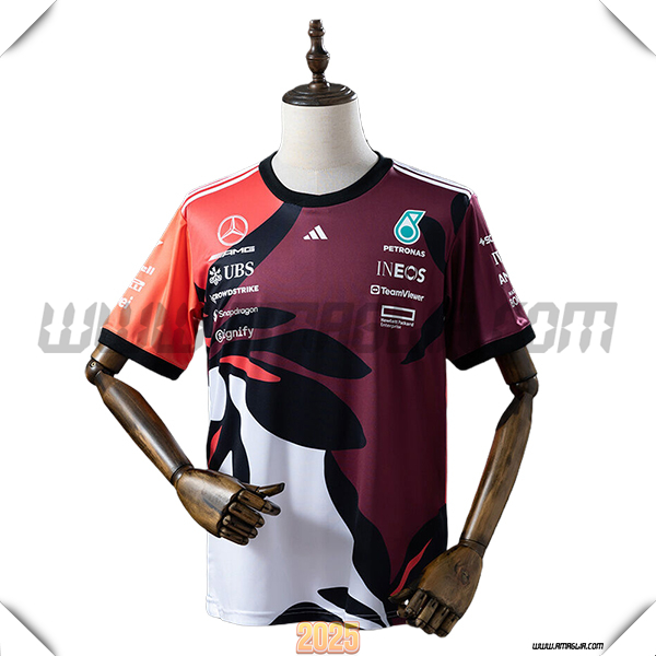 Maglietta Mercedes Benz Team viola/Nero/Arancia 2025