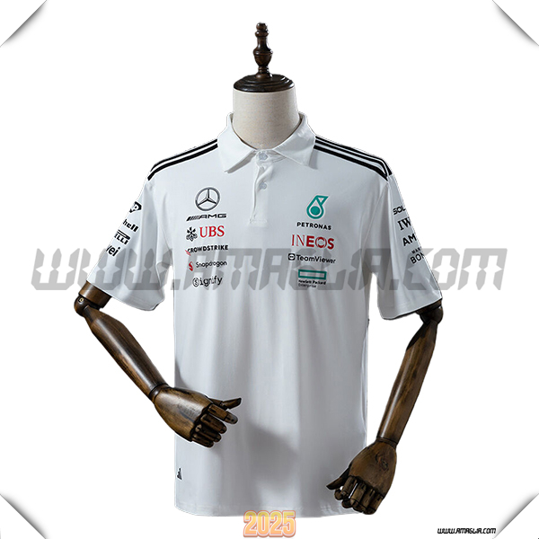Polo F1 Mercedes Benz Team Bianco/Nero 2025