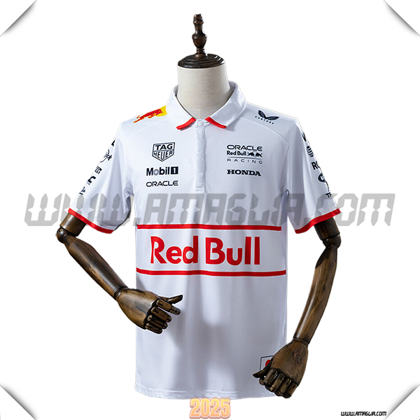 Polo F1 Scuderia Ferrari Team Bianco/Rosso 2025
