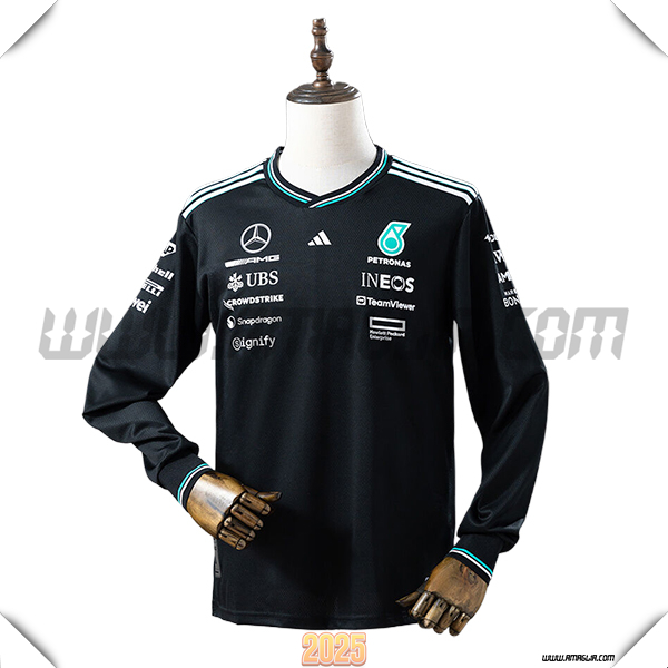 Manica Lunga F1 Mercedes Benz Team Nero/Bianco 2025