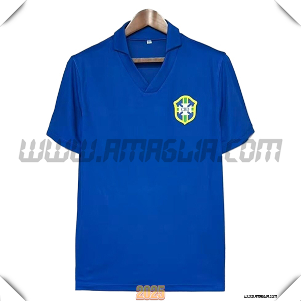Seconda Maglia da Bresil Retro 1957 Blu
