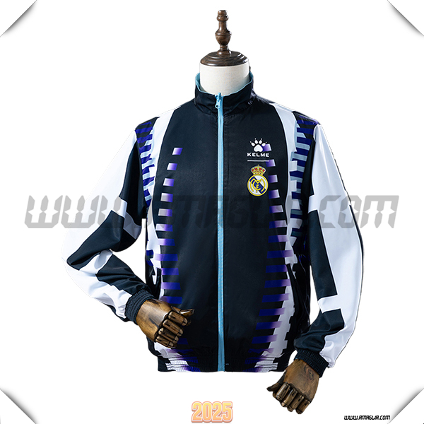Giacca A Vento Real Madrid Nero/Bianco/viola 2025 2026