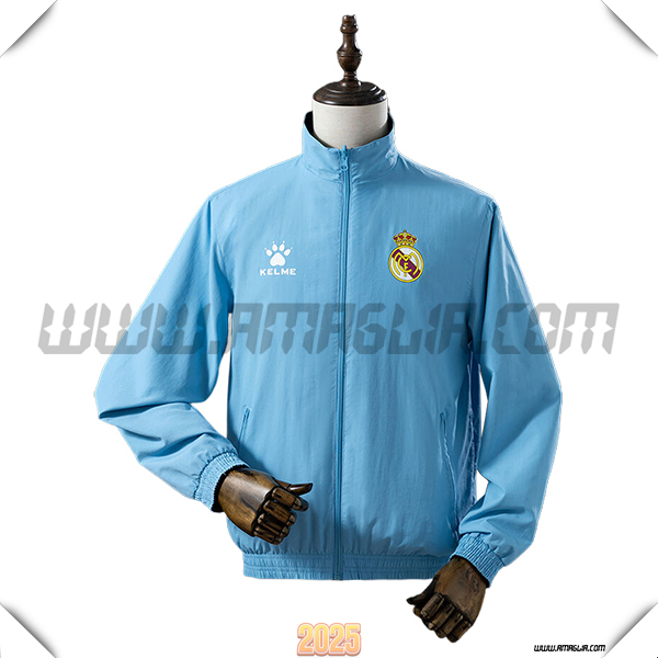 Giacca A Vento Real Madrid Azzurro 2025 2026