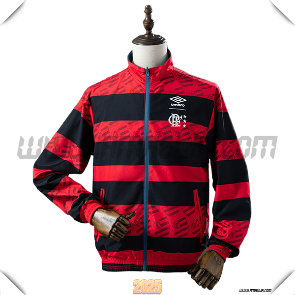 Giacca A Vento Flamengo Nero/Rosso 2025 2026