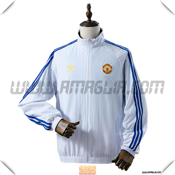 Giacca A Vento Manchester United Blu/Bianco 2025 2026