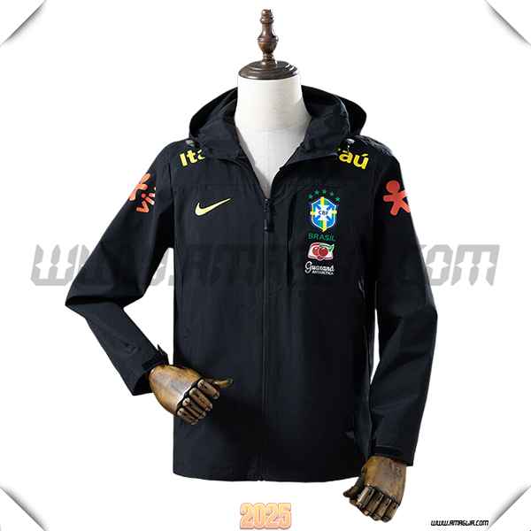 Giacca A Vento Brasile Nero 2025 2026