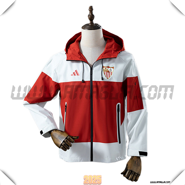 Giacca A Vento Seville Rosso/Bianco 2025 2026