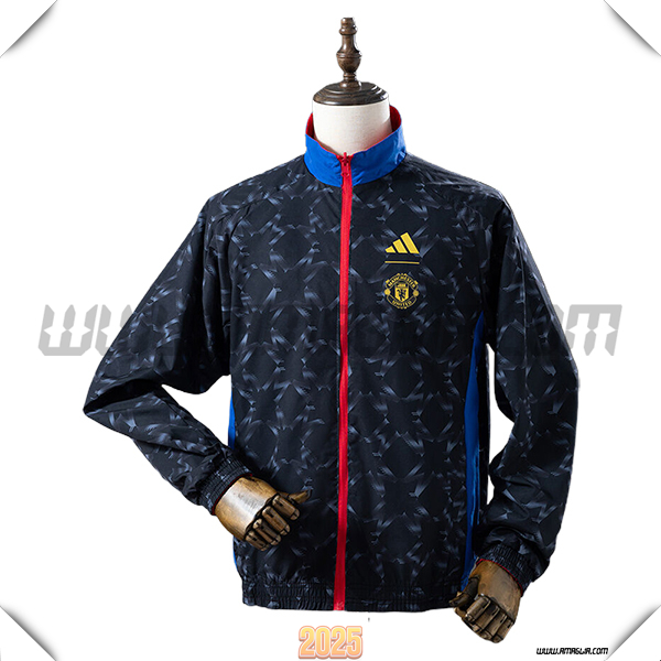 Giacca A Vento Manchester United Nero/Blu 2025 2026