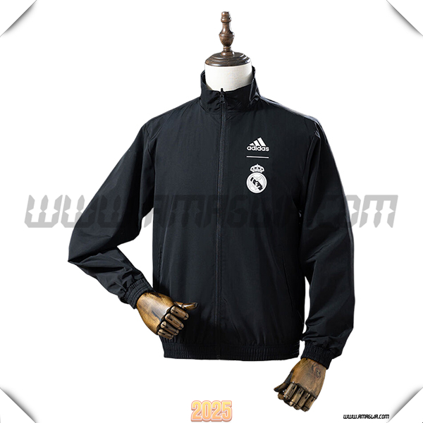 Giacca A Vento Real Madrid Nero 2025 2026
