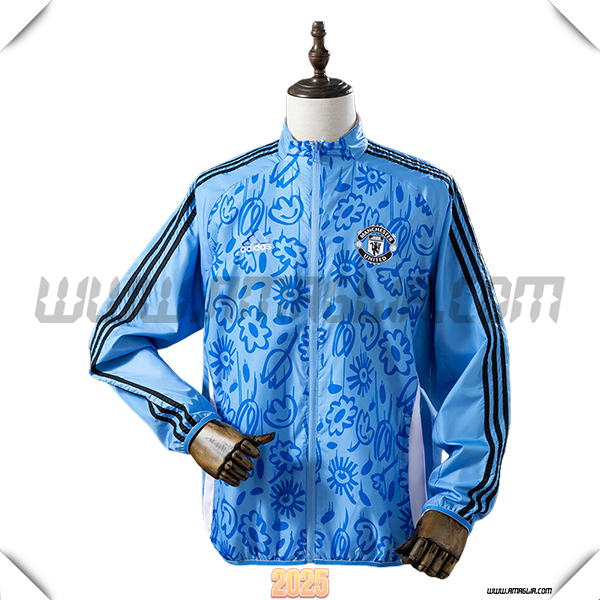 Giacca A Vento Manchester United Blu/Nero 2025 2026