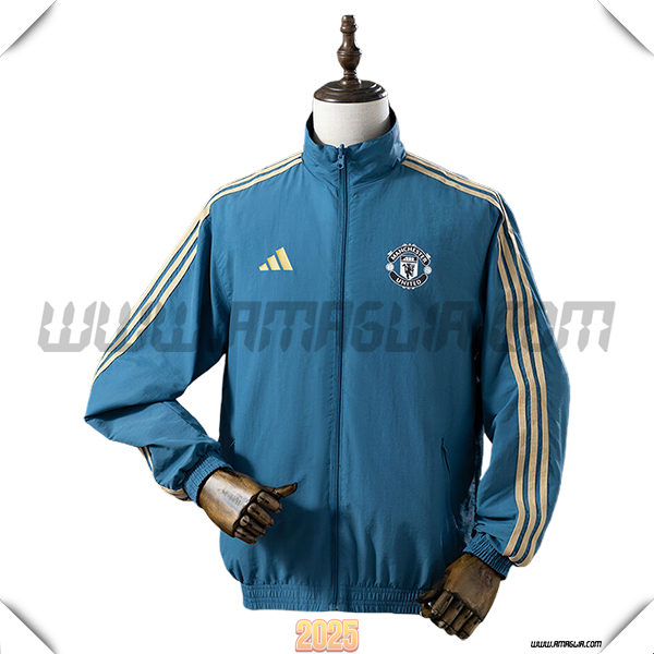 Giacca A Vento Manchester United Blu/Giallo 2025 2026