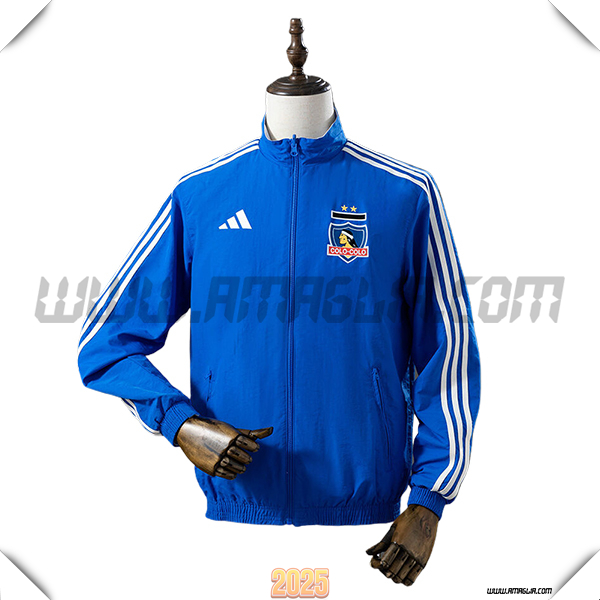 Giacca A Vento Colo-Colo Blu/Bianco 2025 2026