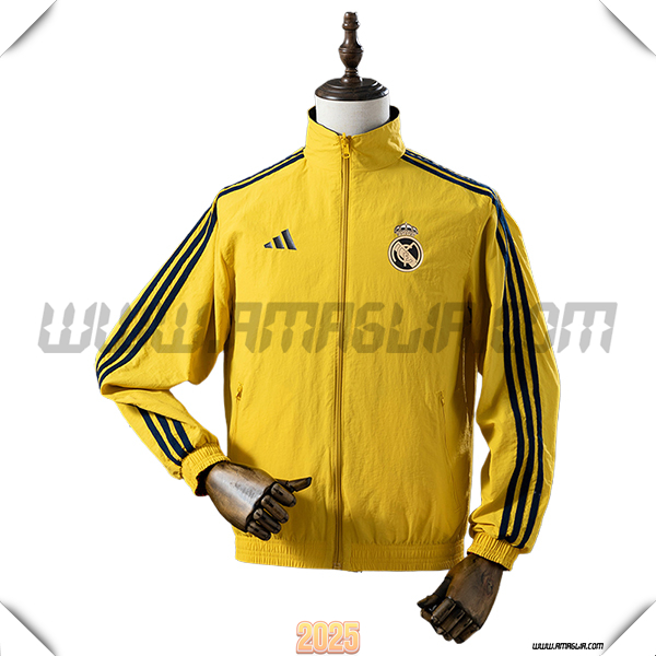 Giacca A Vento Real Madrid Giallo/Nero 2025 2026