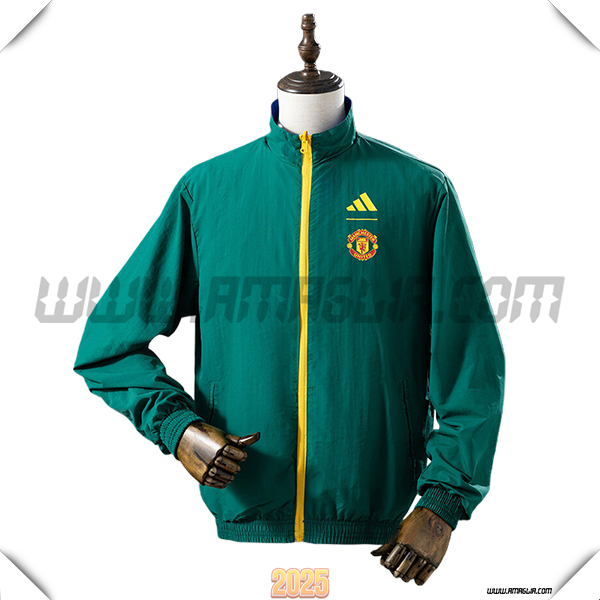 Giacca A Vento Manchester United Verde 2025 2026