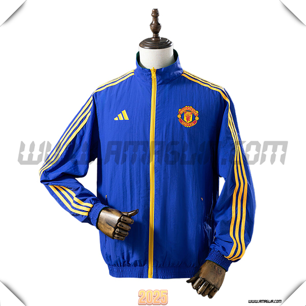 Giacca A Vento Manchester United Blu/Giallo 2025 2026 -02