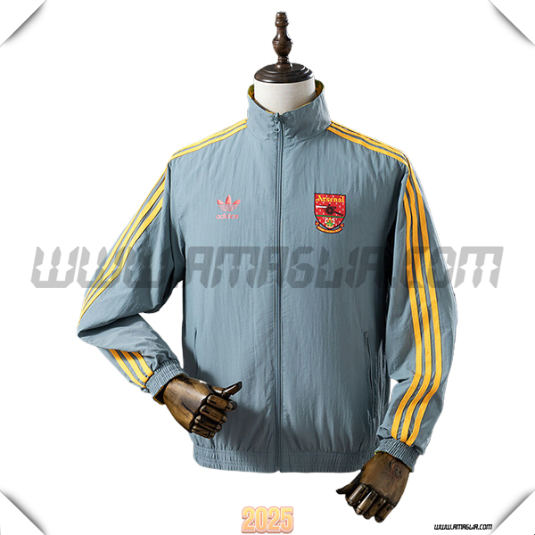 Giacca A Vento Arsenal Grigio/Giallo 2025 2026