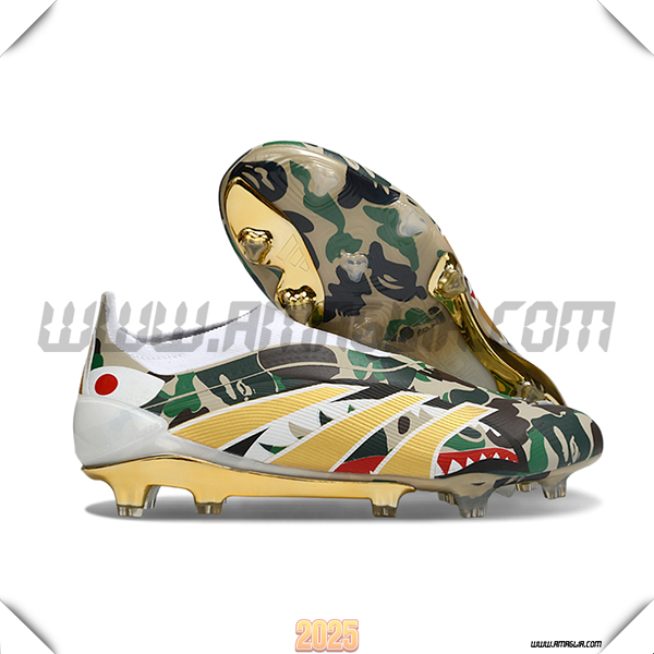 Adidas Scarpe Da Calcio 25 Predator Elite LL FG Giallo/Verde/Bianco