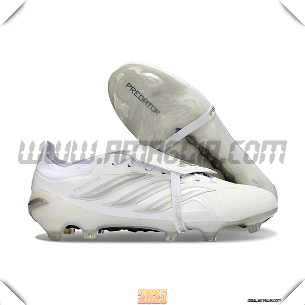 Adidas Scarpe Da Calcio 26 Predator Elite Tongue FG Bianco/Grigio