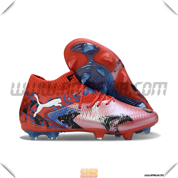 PUMA Scarpe Da Calcio FUTURE 8 ULTIMATE FG/AG Rosso/Nero/Blu -02