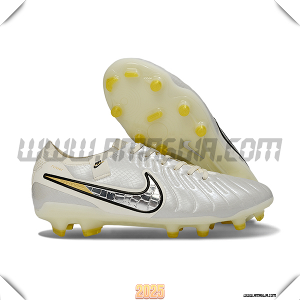 Nike Scarpe Da Calcio Tiempo Legend X Elite LUXE FG Grigio/Beige
