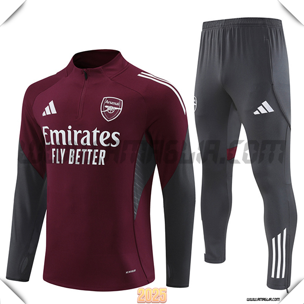 Tuta Calcio Arsenal Rosso/Grigio 2025 2026