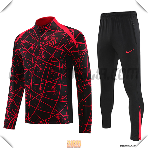 Tuta Calcio Atletico Madrid Nero/Rosso 2025 2026