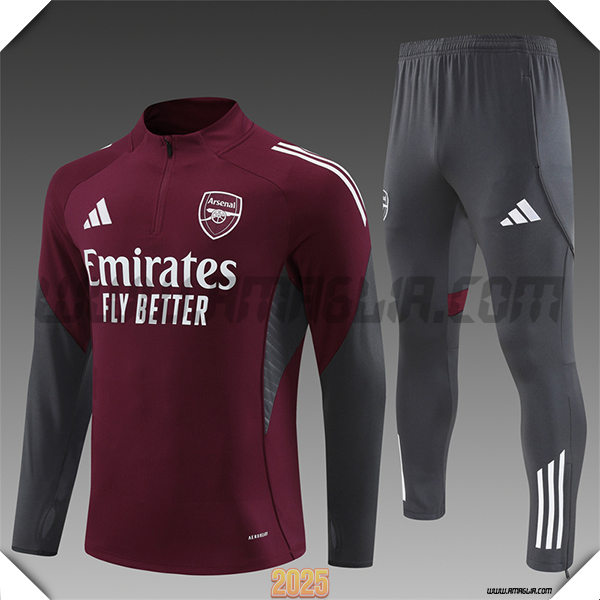 Tuta Calcio Arsenal Rosso/Grigio 2025 2026