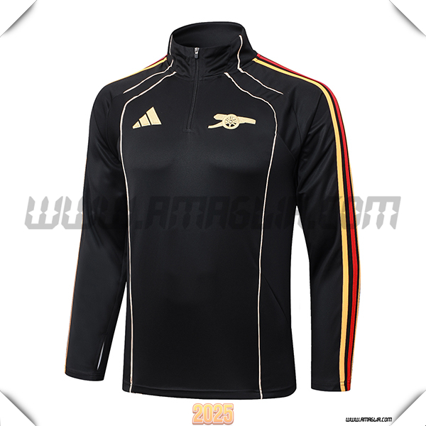 Felpa Allenamento Arsenal Nero/Rosso/Giallo 2025 2026
