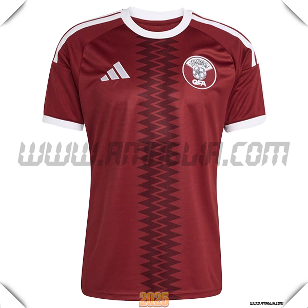 Nuovo Maglia Squadra Qatar Prima Rosso Mattone Coppa del Mondo 2026