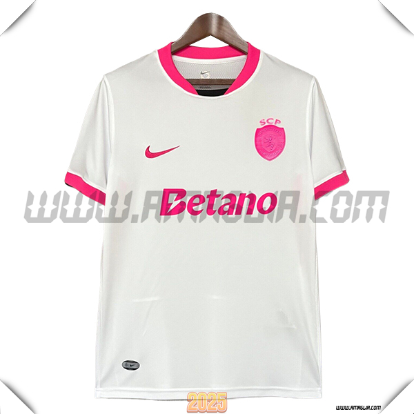 Maglia Calcio Sporting Edizione Speciale Bianco/Rosa 2025 2026