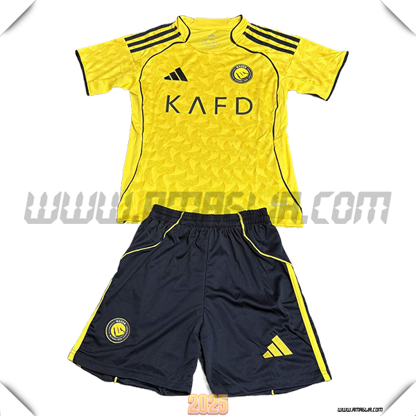Kit Maglia da Al-Nassr Bambino Prima GIALLO 2025 2026