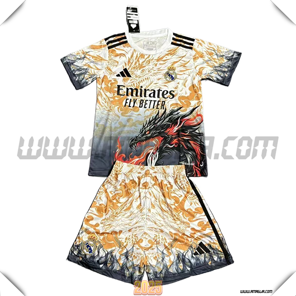 Kit Maglia da Real Madrid Bambino Edizione Speciale Arancia 2025 2026