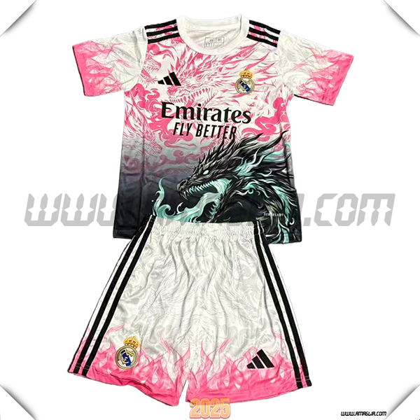 Kit Maglia da Real Madrid Bambino Edizione Speciale Rosa 2025 2026