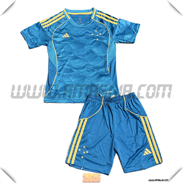 Kit Maglia da Cruzeiro Bambino Terzo Blu 2025 2026