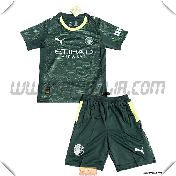Kit Maglia da Manchester City Bambino EA SPORTS Edition Verde 2025 2026