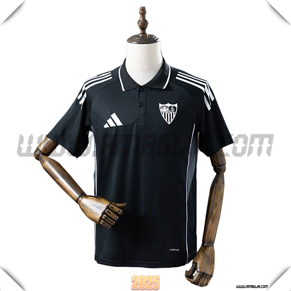 Maglia Polo Sevilla FC Nero/Bianco 2025 2026
