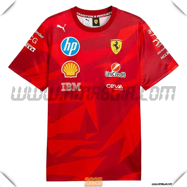 Maglietta Scuderia Ferrari Team Rosso 2025
