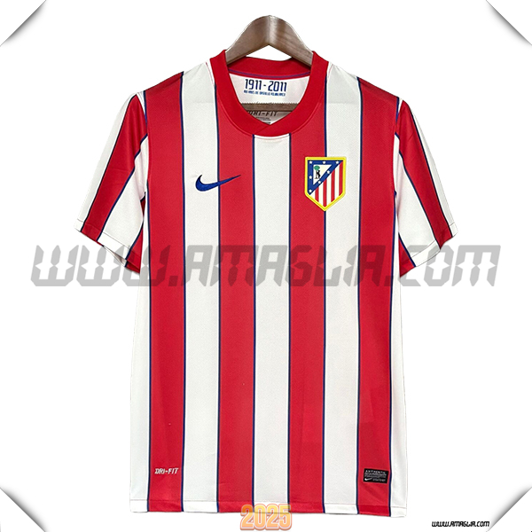 Prima Maglia da Atletico Madrid Retro 2011/2012 Rosso/Bianco