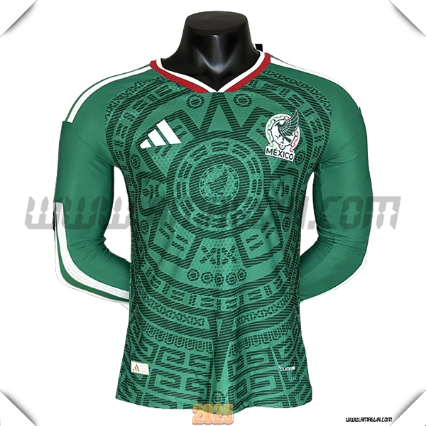 Prima Maglia Squadra Messico Maniche Lunghe 2026/2027 Verde