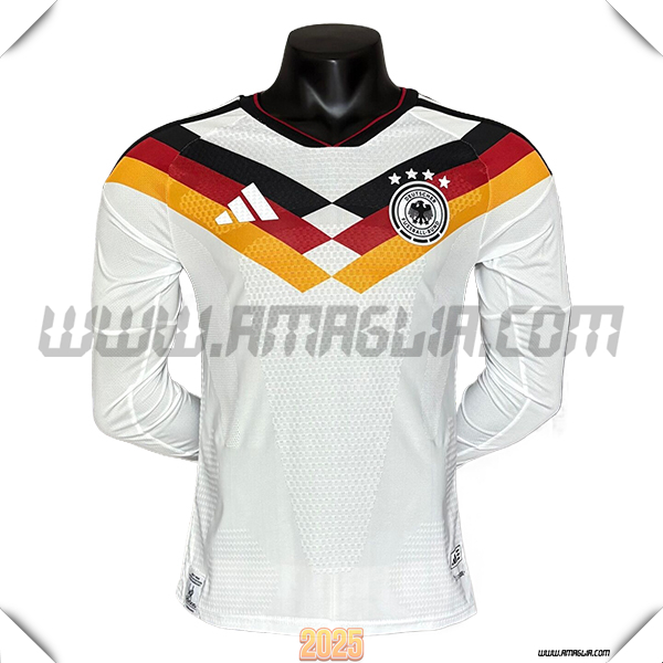 Prima Maglia Squadra Germania Maniche Lunghe 2026/2027 Bianco