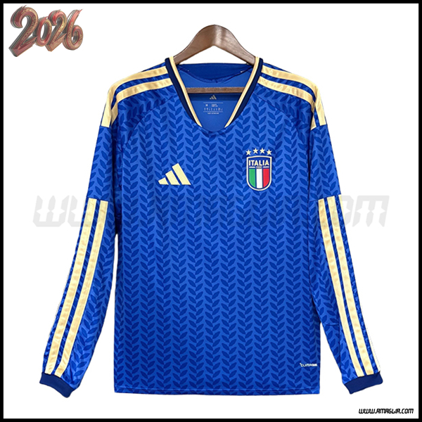 Prima Maglia Squadra Italia Maniche Lunghe 2026/2027 Blu