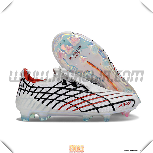 Adidas Scarpe Da Calcio F50 Elite FG Bianco/Nero/Rosso